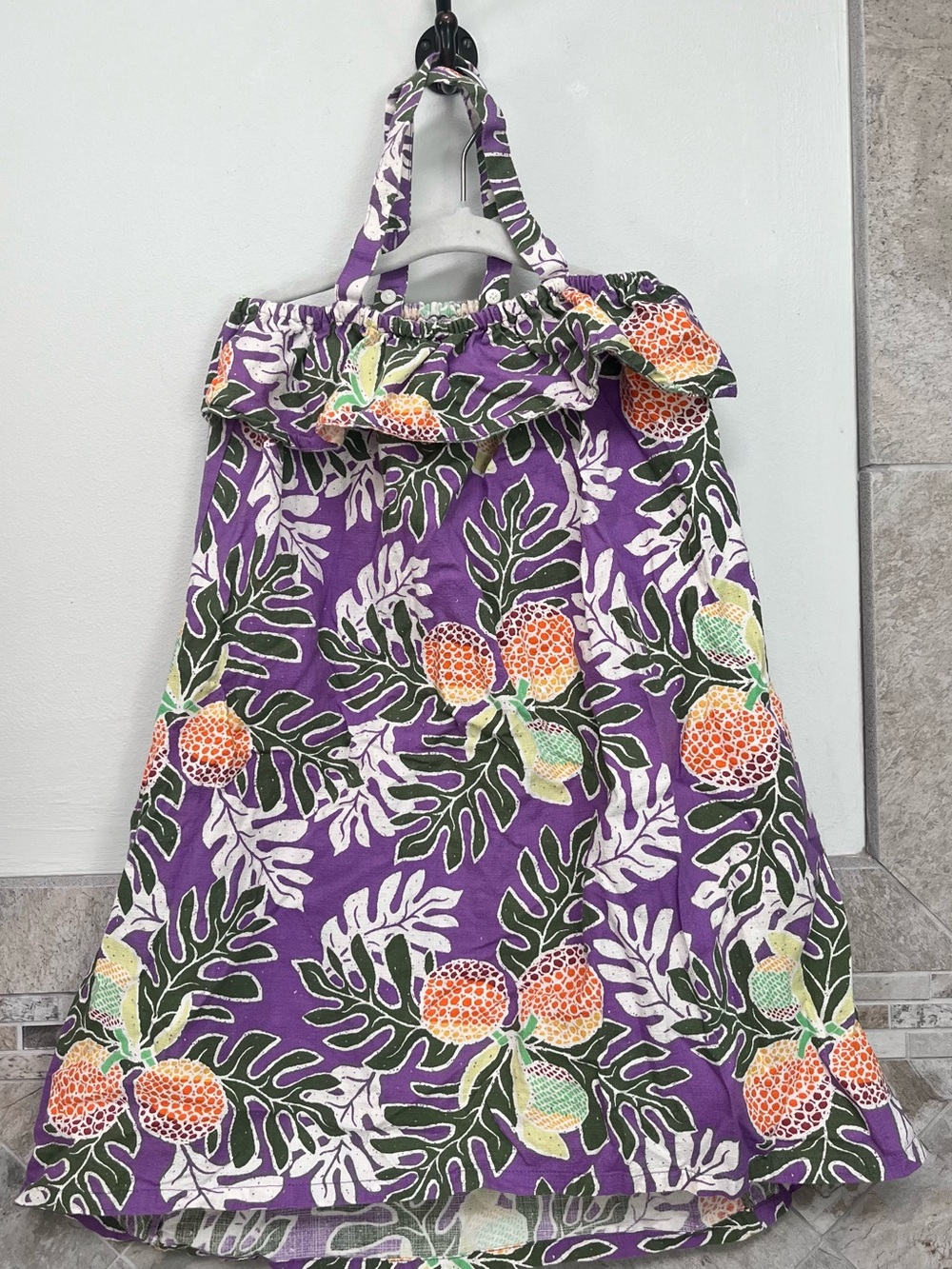 Patagonia Purple Tropical Print Girls' Casual Dress size XS